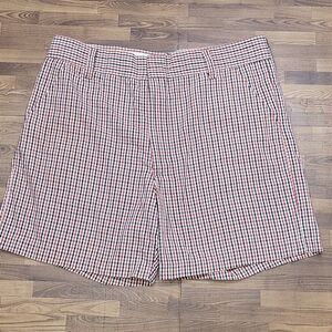 Vintage 1970's Zayre Red & Blue Striped Shorts Size 36